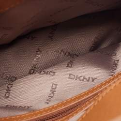 Pre Owned DKNY Brown Leather Chain Crossbody Bag