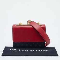 Pre Owned DKNY Tri Color Coated Canvas and Leather Flap Shoulder Bag