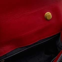 Pre Owned DKNY Tri Color Coated Canvas and Leather Flap Shoulder Bag