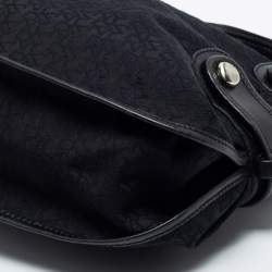 Pre Owned Dkny Black Canvas and Leather Shoulder Bag