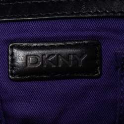 Pre Owned Dkny Black Canvas and Leather Shoulder Bag