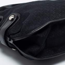 Pre Owned Dkny Black Canvas and Leather Shoulder Bag