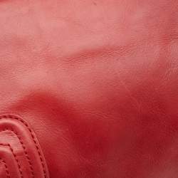 Pre Owned DKNY Red Leather Hobo