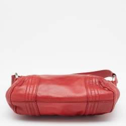 Pre Owned DKNY Red Leather Hobo