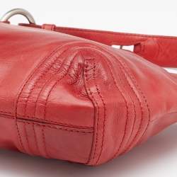 Pre Owned DKNY Red Leather Hobo