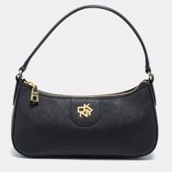 مملوكة مسبقًا DKNY Black Carol Leather Baguette Bag