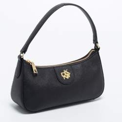 مملوكة مسبقًا DKNY Black Carol Leather Baguette Bag