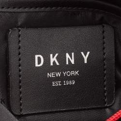 Pre Owned DKNY Red Quilted Leather Allen Flap Shoulder Bag