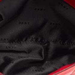 Pre Owned DKNY Red Quilted Leather Allen Flap Shoulder Bag