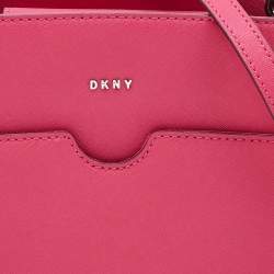 Pre Owned DKNY Pink Leather Shoulder Bag