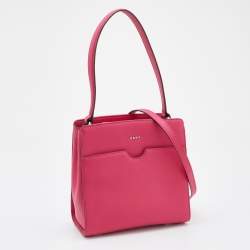 Pre Owned DKNY Pink Leather Shoulder Bag