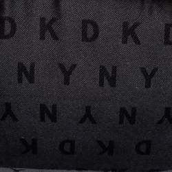 Pre Owned DKNY Beige Grained Leather Clasp Detailed Shoulder Bag