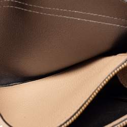 Pre Owned DKNY Beige Grained Leather Clasp Detailed Shoulder Bag