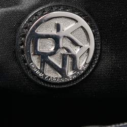 Pre Owned DKNY Black Canvas and Leather Flap Crossbody Bag