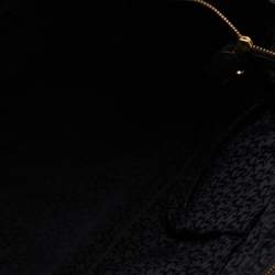 Pre Owned DKNY Black Lizard Embossed Leather Front Pocket Satchel