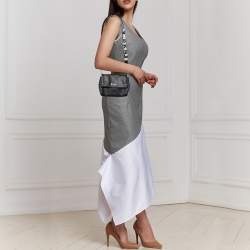 Pre Owned DKNY Black Leather Winona Flap Shoulder Bag