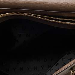 Pre Owned DKNY Brown Leather Bryant Park Chain Tote