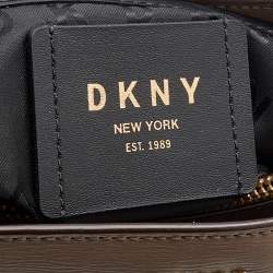 Pre Owned DKNY Brown Leather Bryant Park Chain Tote