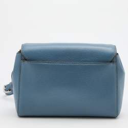 Pre Owned DKNY Light Blue Leather Lola Flap Shoulder Bag
