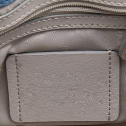 Pre Owned DKNY Light Blue Leather Lola Flap Shoulder Bag