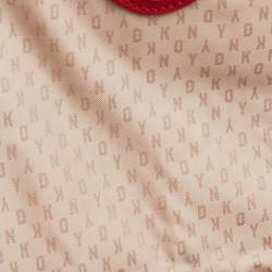 Pre Owned DKNY Red Saffiano Leather Bryant Flap Shoulder Bag