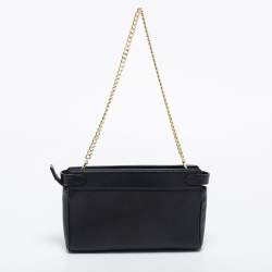 Pre Owned DKNY Black Leather Chain Shoulder Bag