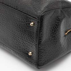 Pre Owned DKNY Black Grained Leather Satchel