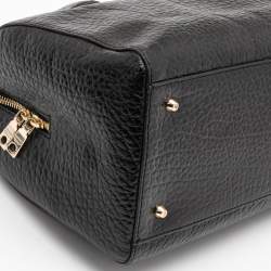 Pre Owned DKNY Black Grained Leather Satchel