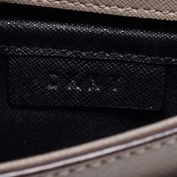 Pre Owned DKNY Green Leather Mini Bryant Flap Crossbody Bag