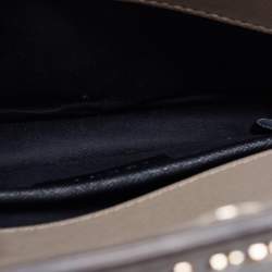 Pre Owned DKNY Green Leather Mini Bryant Flap Crossbody Bag