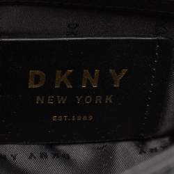 Pre Owned DKNY Black Leather Padlock Flap Shoulder Bag
