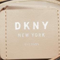 Pre Owned DKNY Beige Leather Elissa Chain Shoulder Bag