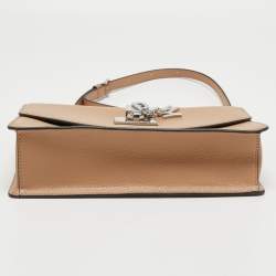 Pre Owned DKNY Beige Leather Elissa Chain Shoulder Bag