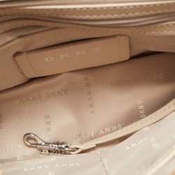Pre Owned DKNY Beige Leather Elissa Chain Shoulder Bag