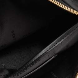 Pre Owned DKNY White/Black Faux Fur and Leather Belt Bag
