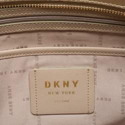 Pre Owned Dkny Beige/Brown SIgnature Canvas Tote