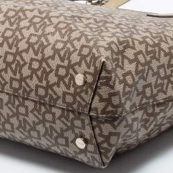 Pre Owned Dkny Beige/Brown SIgnature Canvas Tote