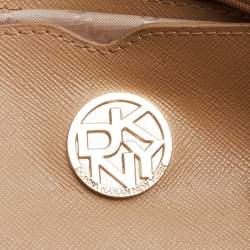 DKNY Orange Leather Top Zip Tote