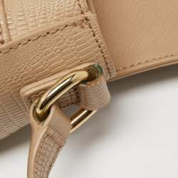 Pre Owned Dkny Beige Embossed Leather Crossbody Bag