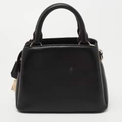 Pre Owned DKNY Black Leather Satchel
