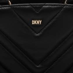 Pre Owned DKNY Black Leather Satchel