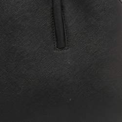 Pre Owned Dkny Black Saffiano Leather Double Zip Satchel