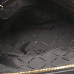 Pre Owned Dkny Black Saffiano Leather Double Zip Satchel