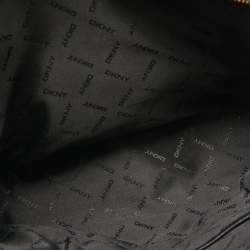 Pre Owned Dkny Black Saffiano Leather Double Zip Satchel