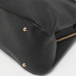 Pre Owned Dkny Black Saffiano Leather Double Zip Satchel