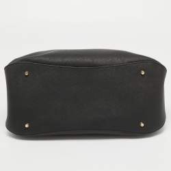 Pre Owned Dkny Black Saffiano Leather Double Zip Satchel