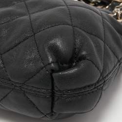 Pre Owned DKNY Black Soft Quilted Leather Shoulder Bag