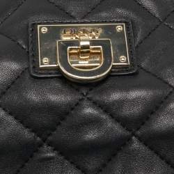 Pre Owned DKNY Black Soft Quilted Leather Shoulder Bag