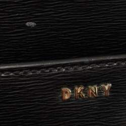 Pre Owned DKNY Black Leather Zip Crossbody Bag