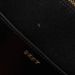 Pre Owned DKNY Black Leather Zip Crossbody Bag